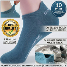 New Mens Trainer 5-10 Pack Ankle Socks Cotton Rich Low Cut High Quality UK