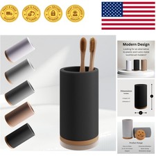 Eco-Friendly Diatomite Toothbrush Organizer with Removable Base  Drain Holes