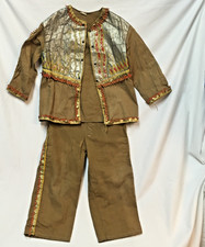 American Indian Costume Child Size Vintage 1930s Fringe Outfit Pants Shirt Set