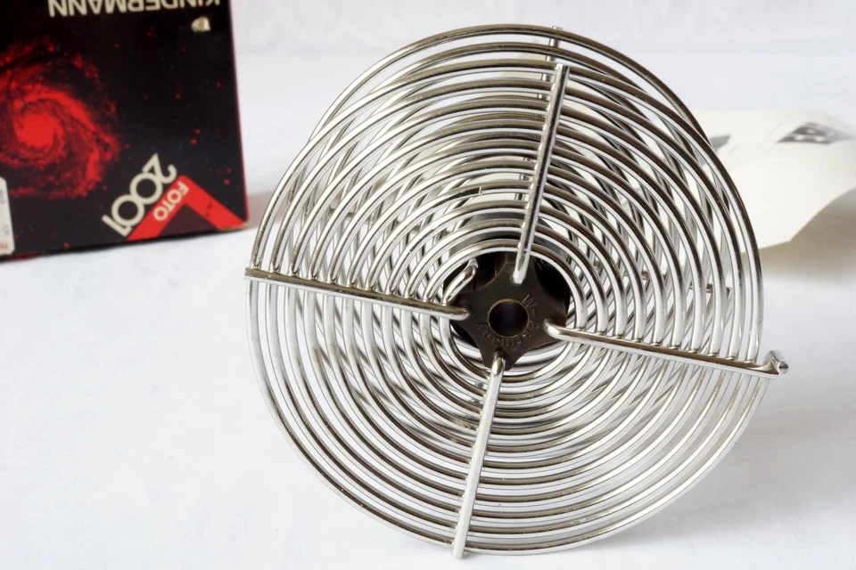 Carrete de desarrollo Kindermann Foto 2001 35 mm acero inoxidable 23196 nuevo en caja Foto 3 de 4