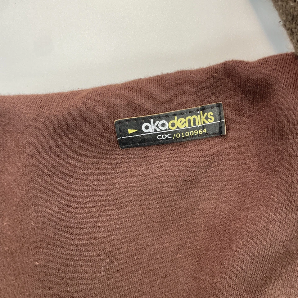 Толстовка с капюшоном Akademiks Tiger на молнии размер XL коричневая Y2K - Изображение 4 из 4