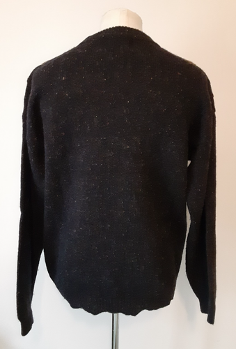 Vintage Woolrich Nottingham Ragg Wełna Argyle Sweter Duży Granatowy Brązowy Marl - Zdjęcie 4 z 12