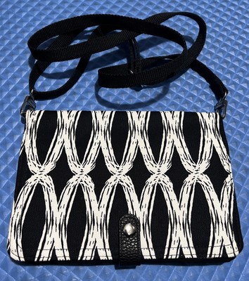 Thirty-One~Double Up Crossbody Purse, Black Links, Black & White Organizer NWOT!