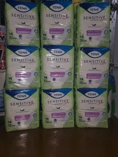 Lot of 9 Tena Sensitive Care Pads #5 Maximum 14 Ct  (112 Pads Total) NEW