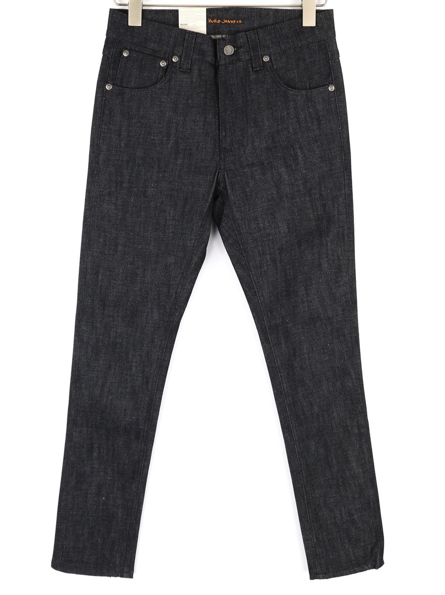 NUDIE Lean Dean Men Jeans W28/L30 Dry Deep Dark Comf Organic 