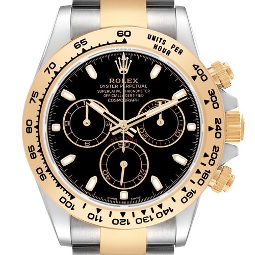 Rolex Daytona Steel Yellow Gold Black Dial Mens Watch 116503