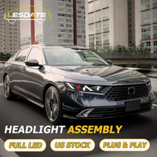 Pair Red Devil Eye LED Headlights for Honda Accord 11th Gen 2023-2025 Front Lamp