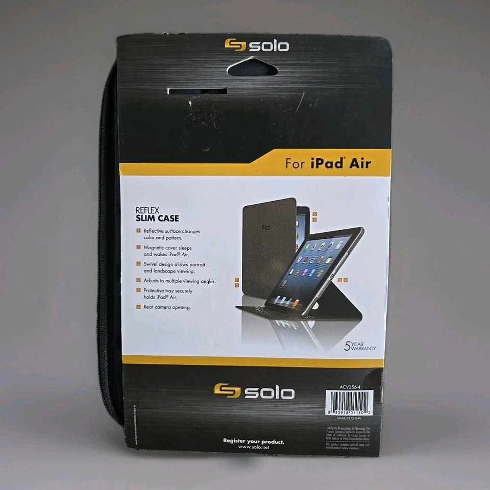 Solo Reflex Slim Case for iPad® Air Gen 1 Black - Image 2 of 2