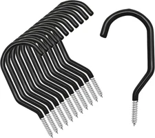 12PCS Heavy Duty Bike Storage Hooks Wall & Ceiling Mounted Bicycle Hangers