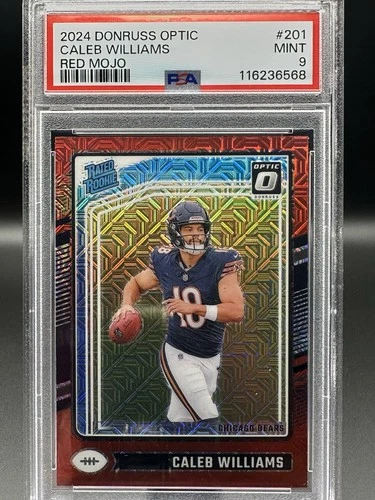 2024 Donruss Optic CALEB WILLIAMS Red Mojo Rookie (RC) #201 PSA 9 MNT Bears SP