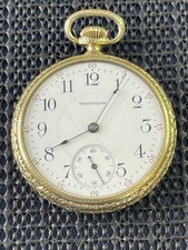 1908 Waltham Grade 635 Gold Filled Pocket Watch Ornate 17j 16s Runs