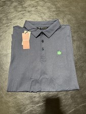 NWT MEN'S TRAVIS MATHEW FEATHERWEIGHT POLO, SIZE: XL, COLOR:TOTAL ECLIPSE-M10.12