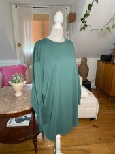 NWOT ASOS Oversized Long Sleeve Dress, Women's Size 12, 100% Cotton, Green Dress