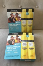 (2) Neutrogena Beach Defense Body Sunscreen Spray Lotion SPF 60+-2 Pack 8.5 oz.