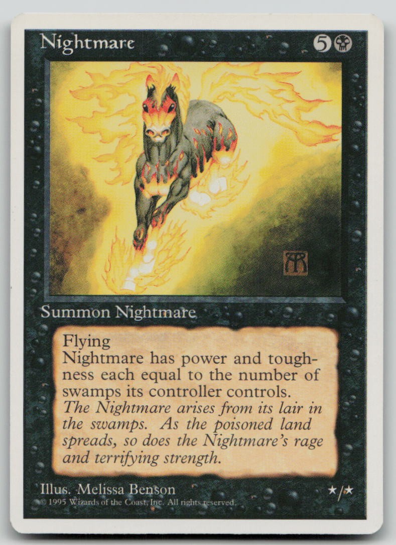 Nightmare [Fourth Edition - 150] Near Mint Rare Magic
