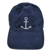 Janie  Jack Boy's Stretchy Hat Blue Size 12 to 24 Months Embroidered Anchor