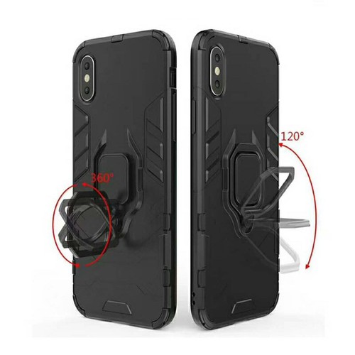 Metal Magnetic Case Cover With Car Ring Holder Buckle For iPhone XS Max/8 7 Plus - Picture 5 of 13