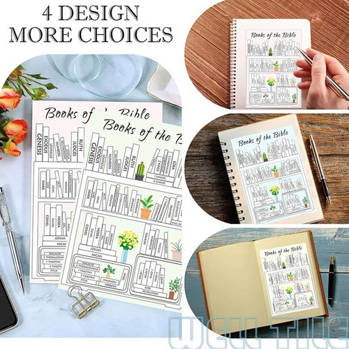 58 PCs Bibel Reading Tracker Lesezeichen Aufkleber für alte und neue Testamente - Photo 2/15