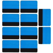 10 Pcs Blue Squeegee Felt Edge Scraper, Car Vinyl Wrapping Window Tint Tools