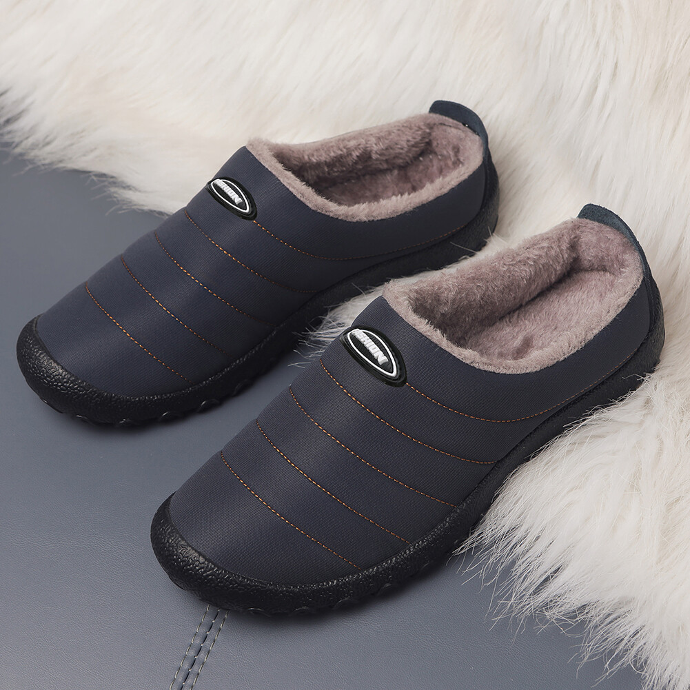 APL Plush Ho Slippers Waterproof Furry Home Slippers Non Slip for Indoor Outdoor