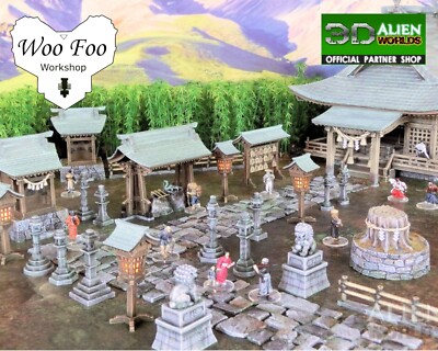 Samurai Massive Shrine Set 28mm 3D Printed Gaming Terrain - 3D Alien Worlds