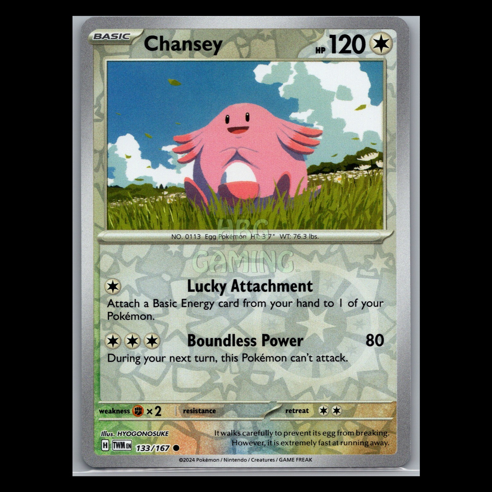 Pokemon Card - Chansey 133/167 - Twilight Masquerade - Reverse Holo