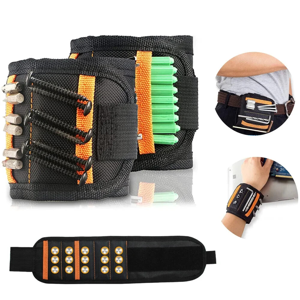 Wrist Magnetic Screw Holder Magnetic Wristband For Tools 15 Strong  Magnets Holds Screws Nails Screw Magnet