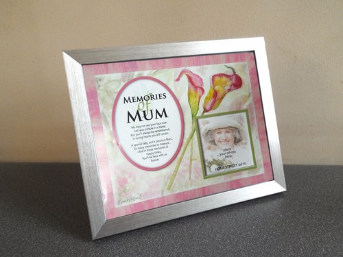 Memories Of Mum New Memorial Mount With Loving Memory Verse Choose A Frame - Picture 4 of 9