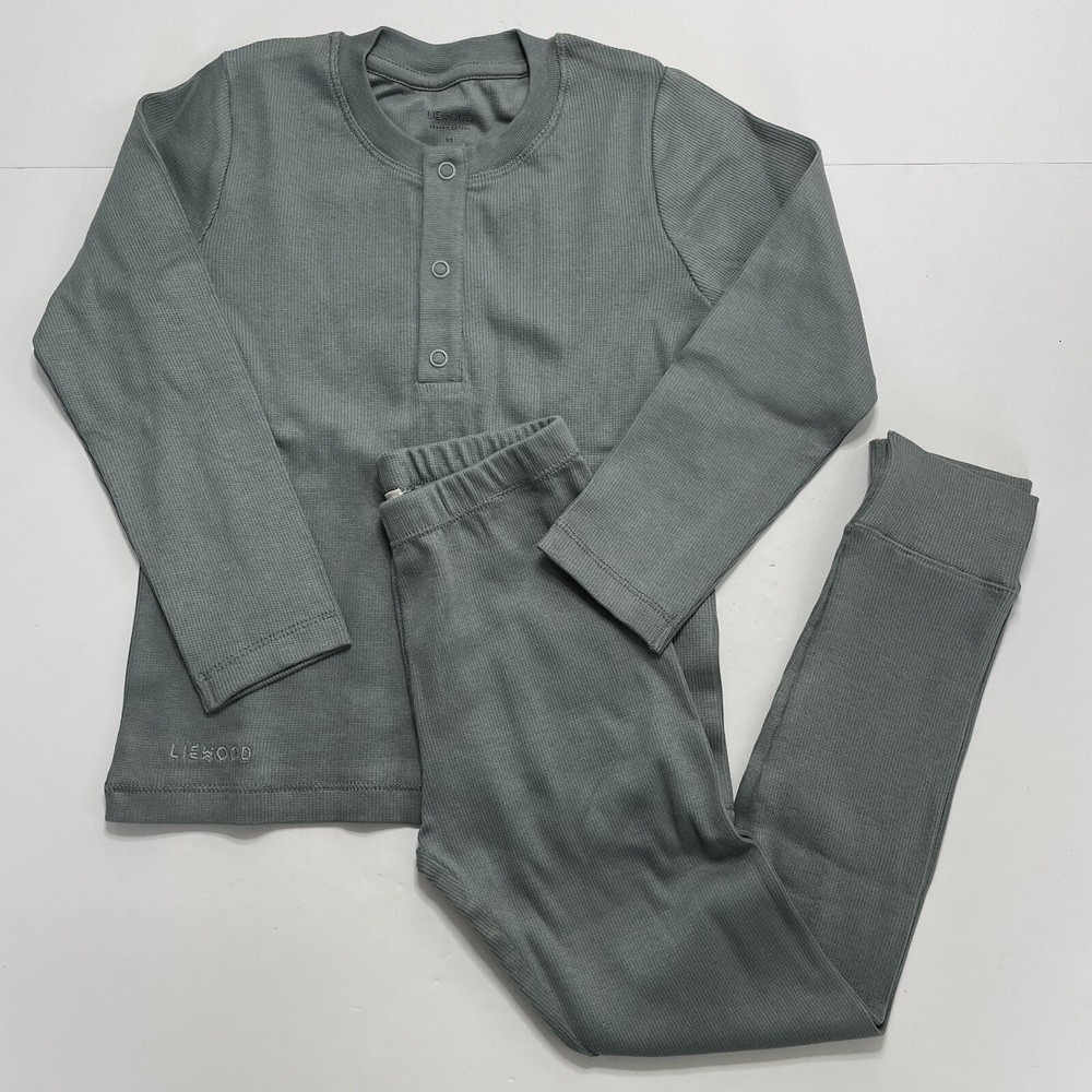 Liewood Pyjama Set Kids Blue 3Y/4Y/6Y Wilhelm Shirt and Pants Organic Cotton NWT