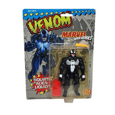 Figura de veneno Toy Biz Marvel Super Heroes 1993 de colección nueva en paquete sin usar, en caja