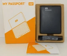 WD My Passport Portable 1TB Hard Drive WDBYNN0010BBK-0B w/ USB Adapter