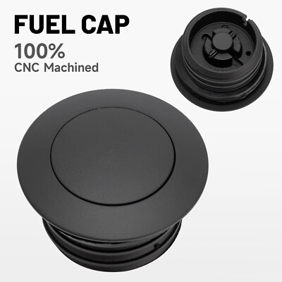 Pop-up Tank Gas Cap Matte Black Vented Flush Mount Fuel Filler Cap