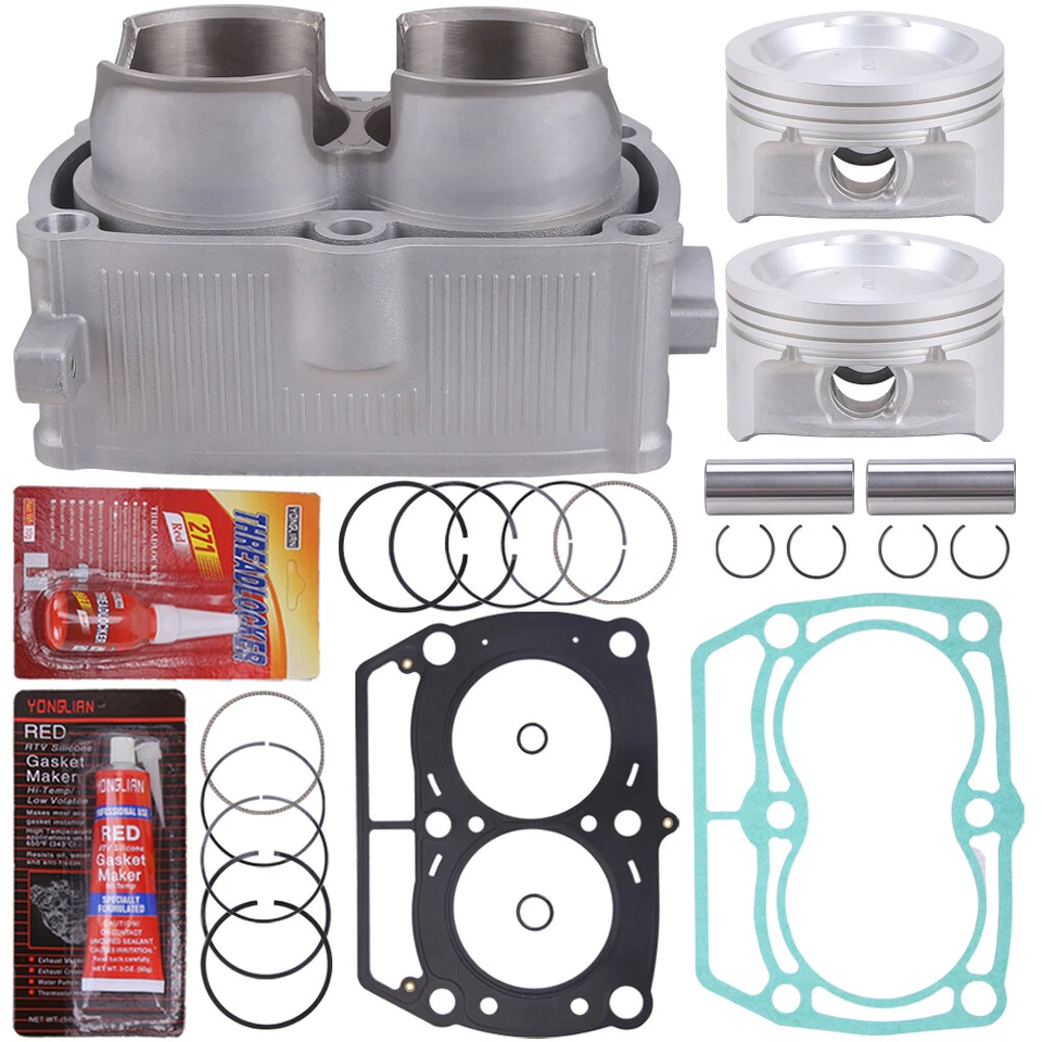 Kit de reconstrucción de extremo superior para Polaris Ranger 700 2005-2009 Kit de junta de cilindro Pistones Foto 3 de 4