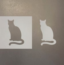 Sitting Cat Plastic Mylar Stencil Airbrush Painting Art Supplies