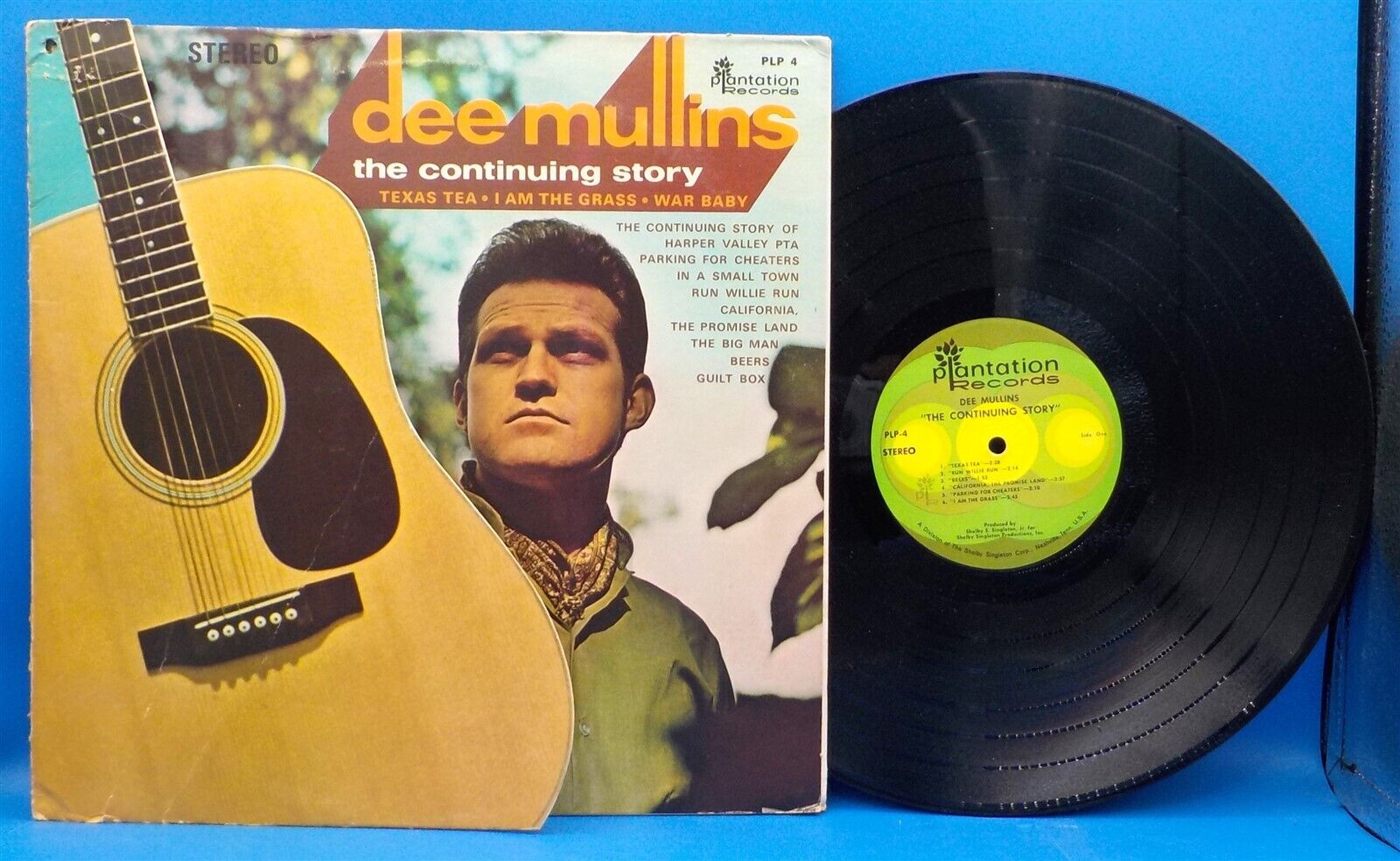 Dee Mullins LP "The Continuing Story" VG++ Die Cut Cover BX8A