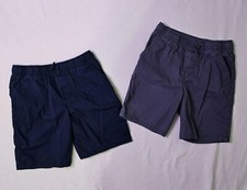 Wonder Nation Boys' Gray  Blue Drawstring Shorts - Size L 10-12 with Elastic