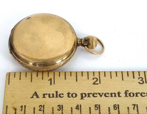 ANTIQUE ELGIN GRADE 95 6S BWC GRANGER DOUBLE STOCK 14K / 8K GOLD CASE 57.5 GRAMS - Picture 5 of 5