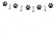 Dog Paw Print Streamers Birthday Decorations - Dog Puppy Bone Theme Garlands Ban