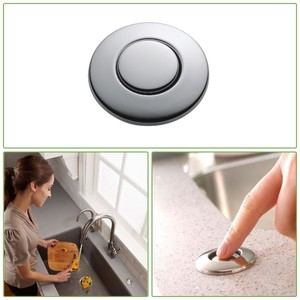 Sink Top Push Button Kitchen Garbage Disposal Switch Chrome Finish