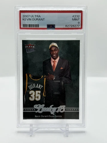 🔥🔥🔥2007 Fleer Ultra Kevin Durant Lucky 13 RC #232 PSA 9💎MINT🏀POP 67🤩