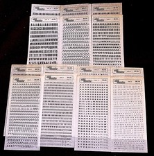 TRASFERIBILI LETTERE MAIUSCOLE+MINUSCOLE VARIE MISURE A SCELTA DA 2mm. A 13mm.