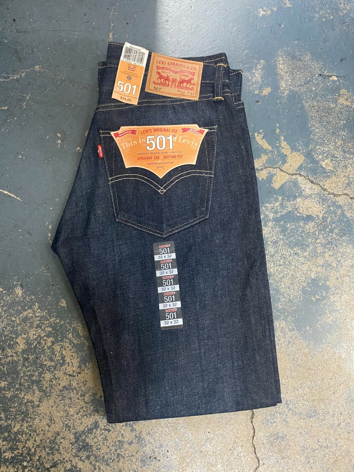 samvittighed Hane Simuler Levis 501 Original Straight Leg Button Fly Jeans Size 32 x 30 Blue New Tags  | eBay