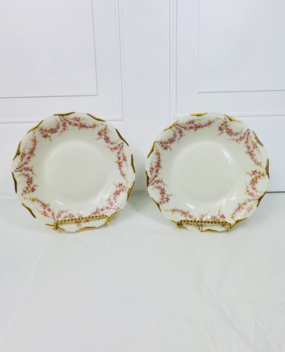 HAVILAND VARENNE (NEW YORK) 7 1/2" COUPE SOUP BOWL USA Made Romantic Cottage