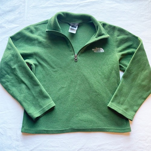 The North Face Boys Green Fleece Quarter-Zip Pullover Size S/P 7/8