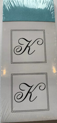 Letter K Cursive Seal Monogram Initial Envelope Sticker Graduation Gartner 1 