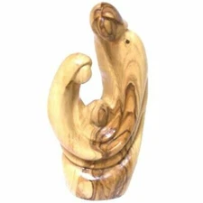 Olive Wood Holy Family Statue (8 Inches)