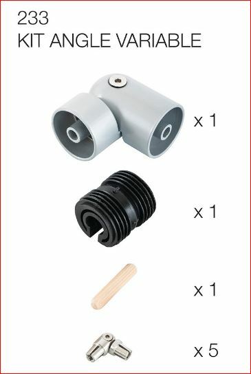 Raccord orientable BURGER SMARTLINE 90-180° lot de 2 connecteurs d'angle modulables réf 233