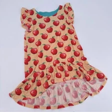 Posh Peanut Apple Print Bamboo Dress Size 3T