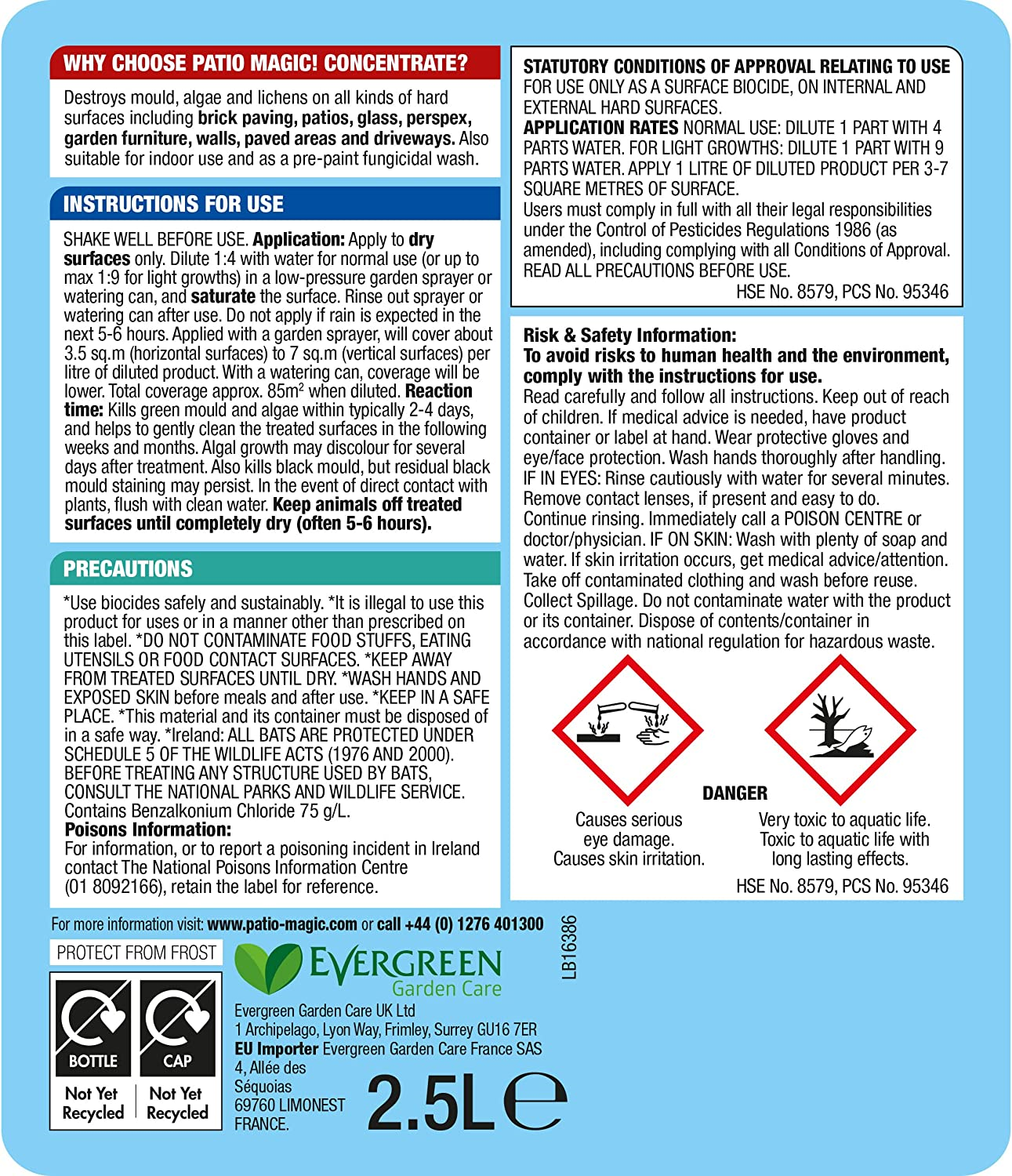 Patio Magic! Concentrate Ideal for Patios, Paths and Driveways (Kills