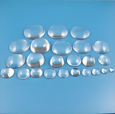 2PC Optical Glass 6-30MM Plano Convex Lens LED Optics Condenser Glass Lens